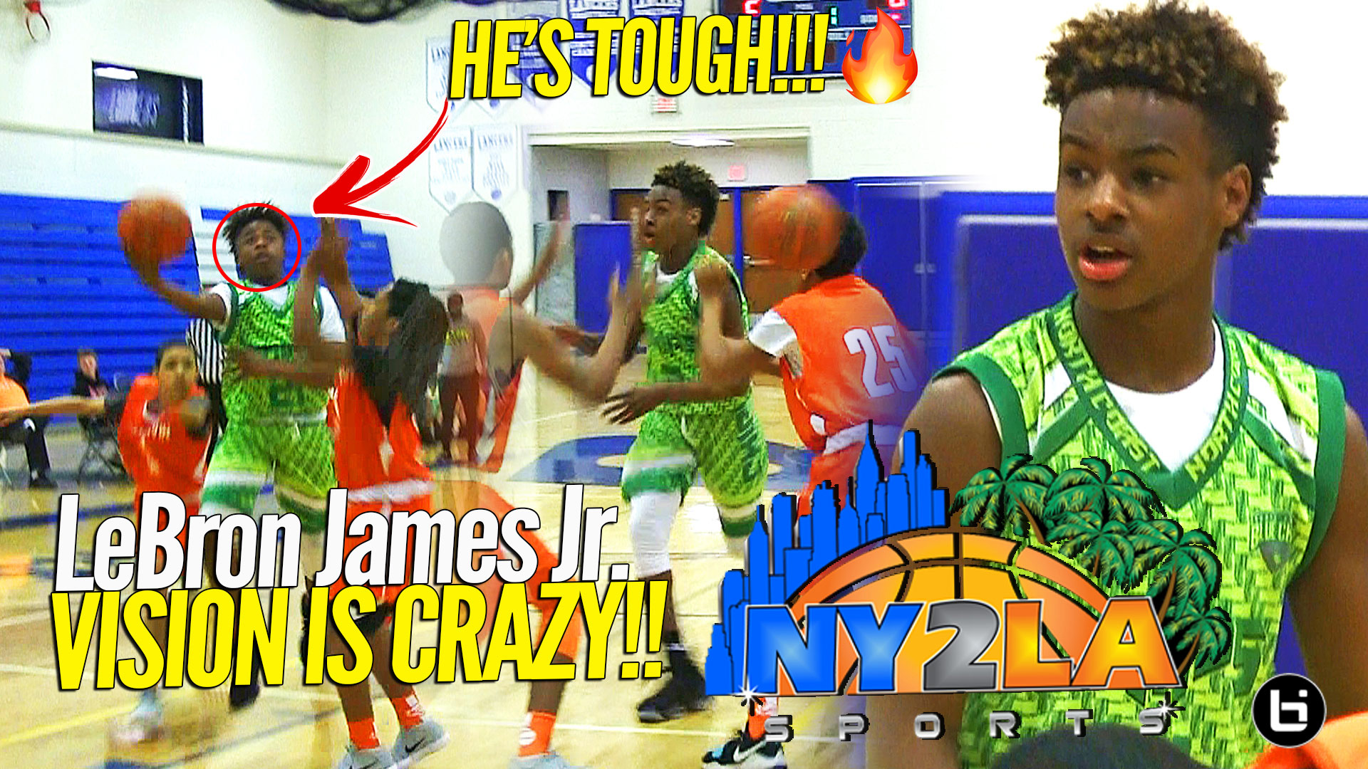 LeBron James Jr Dropping DIMES!! Khoi Thurmond Shows Out in Blowout Game at NY2LA!!