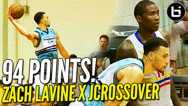 94 POINTS!!! Zach LaVine Goes CRAZY!! Jamal Crawford Brings Out The NASTY HANDLE at The Crawsover!