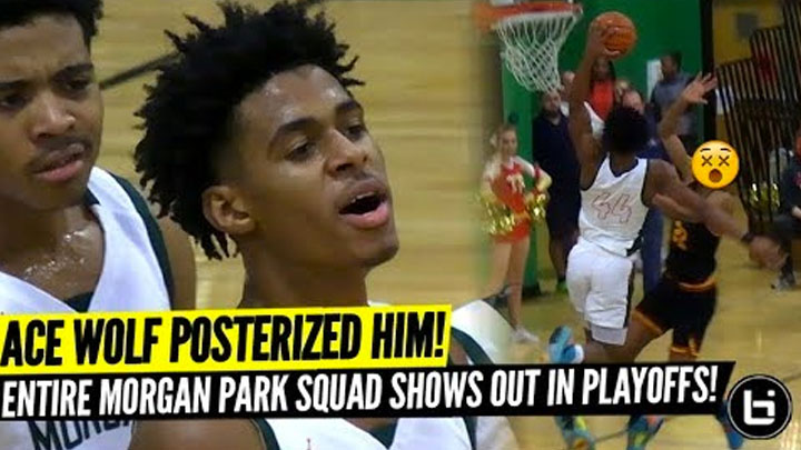 Adam Miller POSTERIZES DEFENDER! ACE WOLF and Morgan Park SHOW OUT in State Tournament!