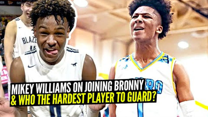 Mikey Williams Addresses Teaming Up w/ Bronny! Reveals Who The Hardest Player To Guard!