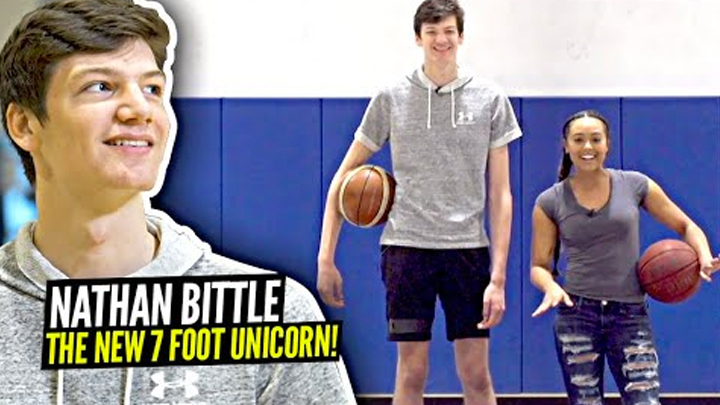 Nathan Bittle Is The NEXT 7 FOOT UNICORN!! Can Pass, Shoot AND Handle The Ball!