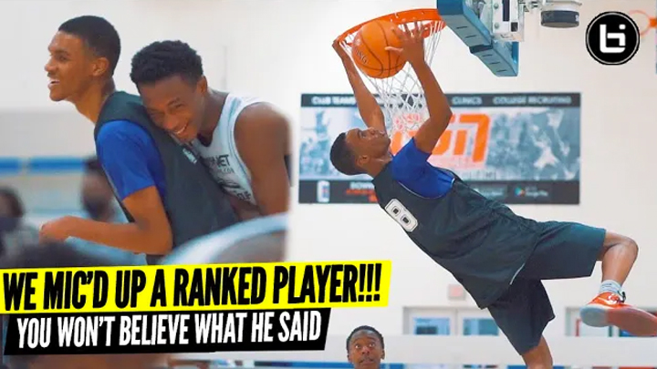 We MIC'D UP A Top Ranked High School Player During AAU PT 2! You Won't Believe What He Said!