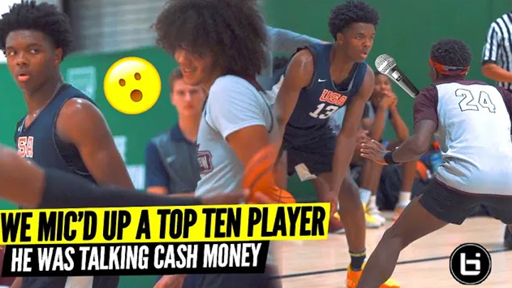 We MIC'D UP Top Ten Ranked Player! Harrison Ingram Was Letting The Defenders Know!