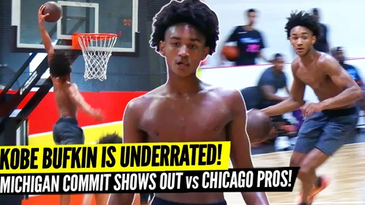 Kobe Bufkin is UNDERRATED! MICHIGAN COMMIT Goes At Chicago Pros During Open Run!