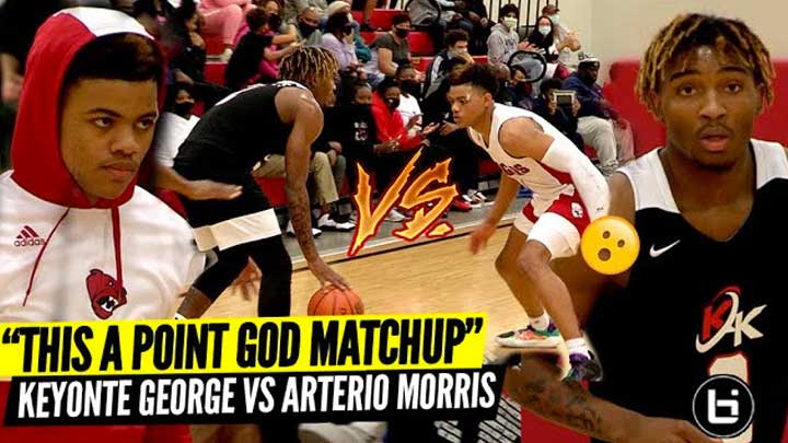 5-Star Keyonte George VS 4-Star Arterio Morris!! Texas Point God Matchup of The Year!