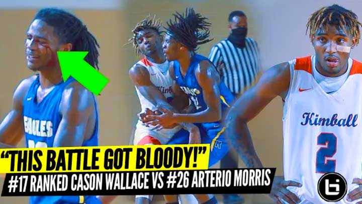 Fierce PG Battle Got Bloody! #17 Ranked Cason Wallace VS #26 Arterio Morris!