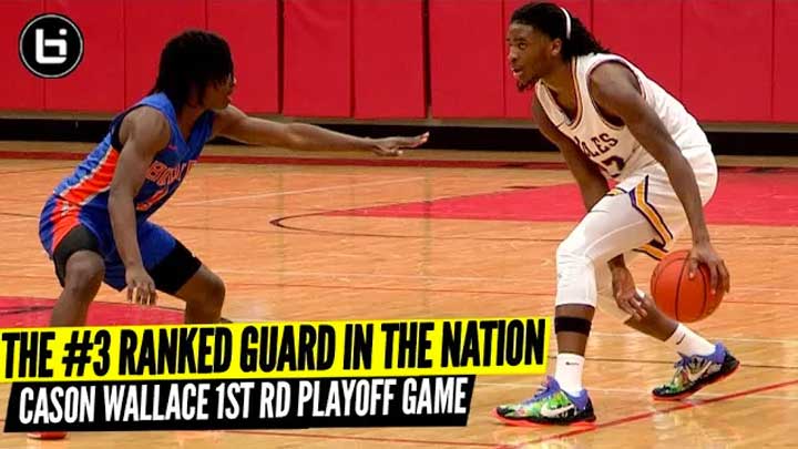 He's The #3 Ranked Combo Guard in The Country!  Cason Wallace 1st Rd Playoff Game!