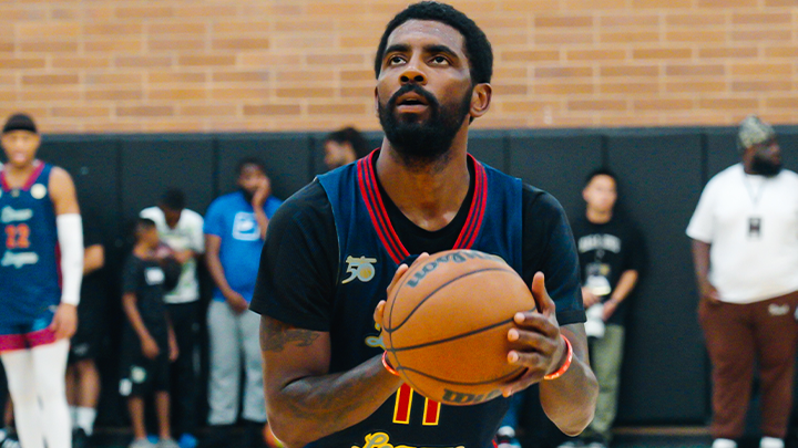 Kyrie Irving drops a triple double at the Drew League.