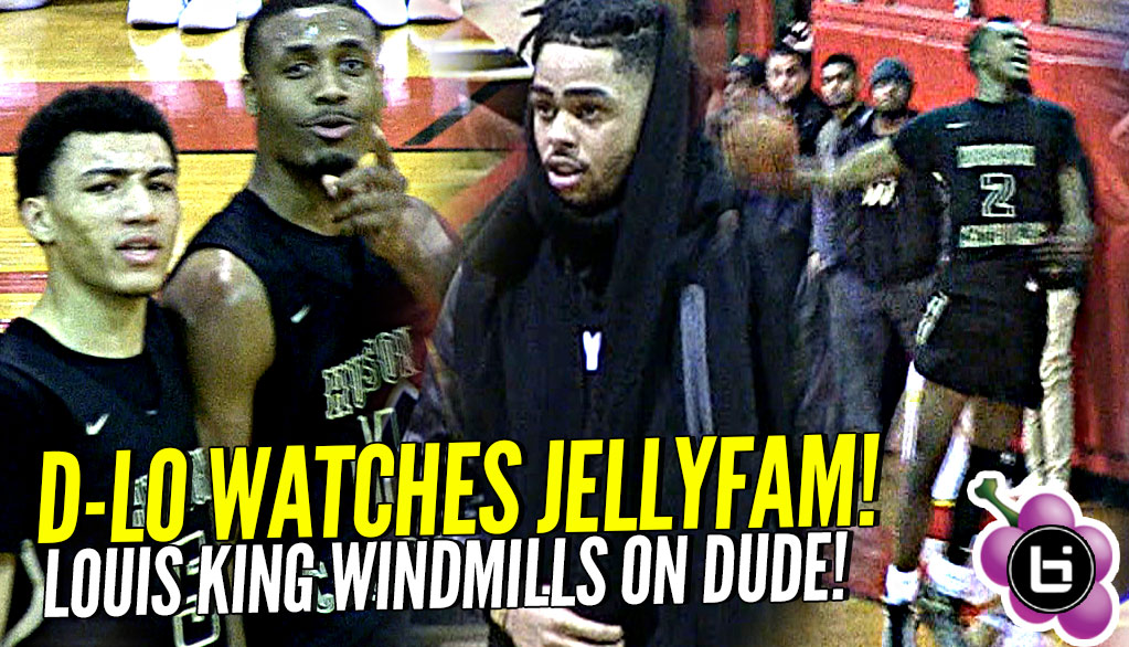 D'angelo Russell Watches Jelly Fam! Louis King Windmills on Defender's Head! New Jersey's Top Team?!