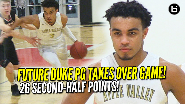 Tre Jones TAKES OVER Game! Future DUKE PG Scores 26 Second-Half Points! Highlights and Interview!