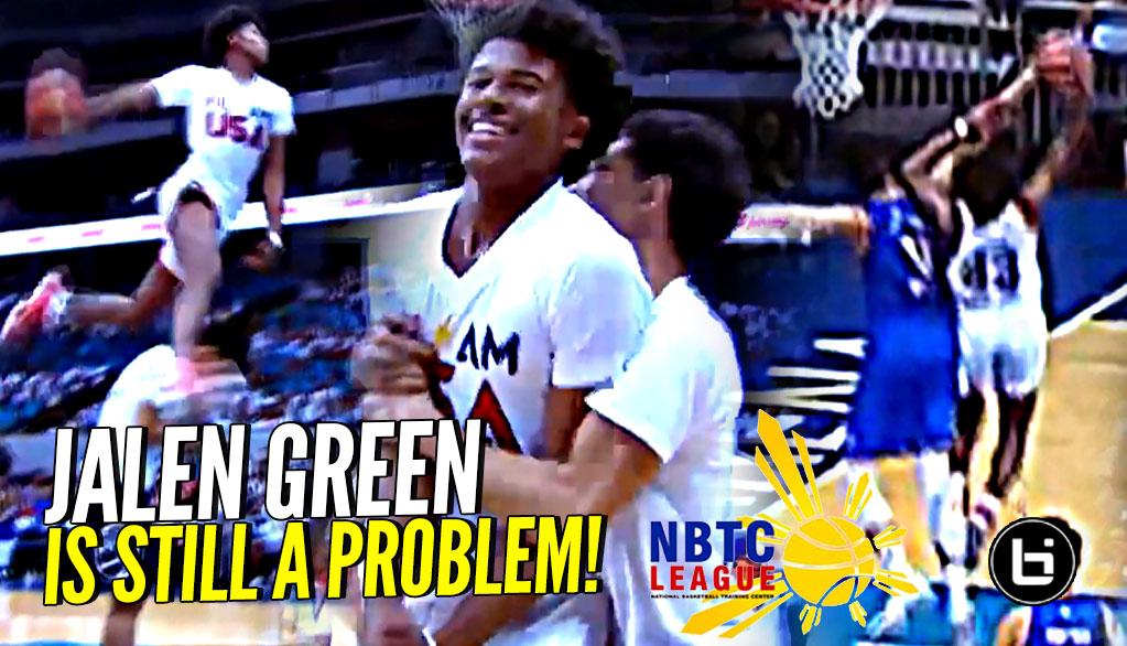DON'T JUMP w/ Jalen Green! DESTROYS 7 Footer In Game then Casually DESTROYS Dunk Contest! #NBTC2018
