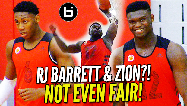 Zion Williamson LOOKIN' SLIM at McDonalds All American Practice! Day 1 Highlights!