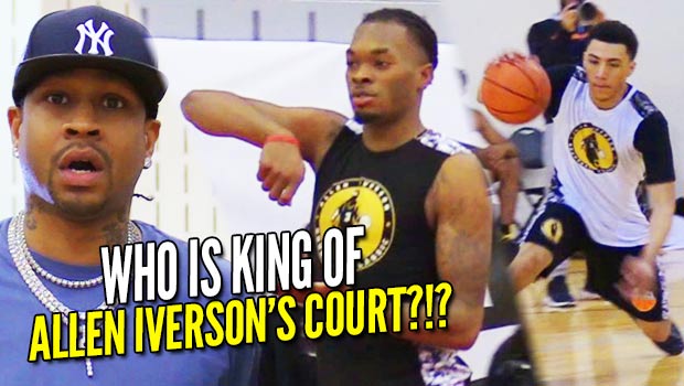 Allen Iverson Holds 1 on 1 KING OF THE COURT with Jelly Fam JQ, Kevin Porter Jr., Aaron Wiggins & More!!