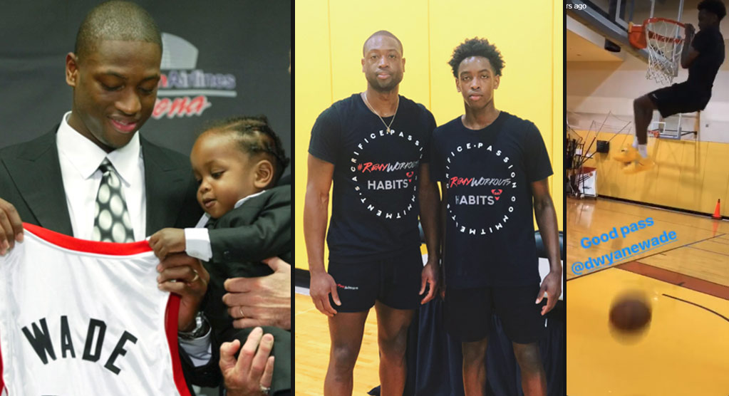 Dwyane Wade And Son, Zaire, Throwing Lobs To Each Other - Ballislife.com