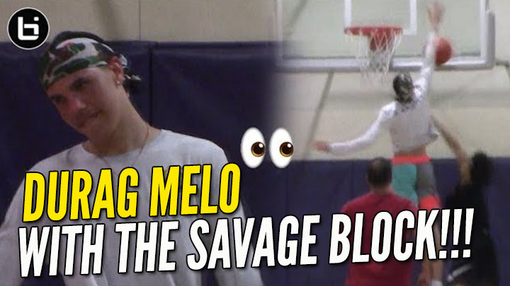 DuRag Melo Pins Innocent Hoopers Shot On The Backboard!