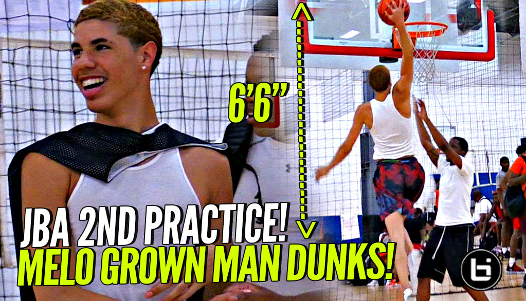 LaMelo Ball Dunking TOO EASY at 2nd JBA Practice!! LEGIT 6'6
