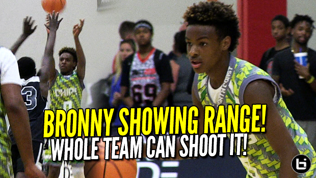 LeBron James Jr SHOWS RANGE! North Coast Blue Chips CAN SHOOT! Full Midwest Mania Game Highlights!