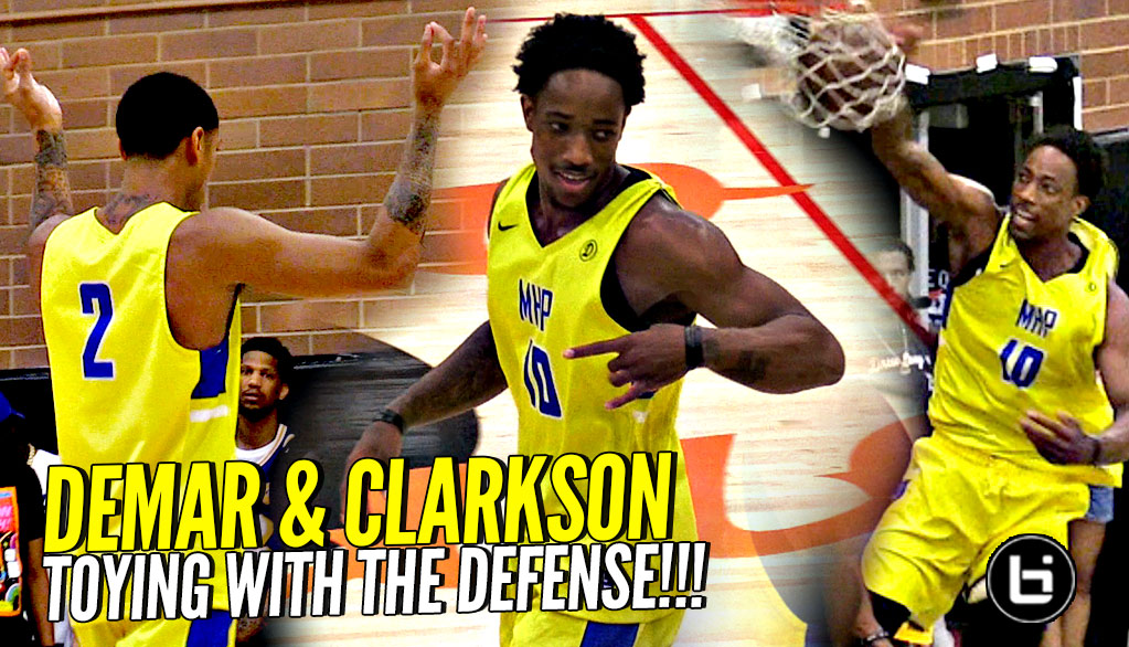 DeMar DeRozan & Jordan Clarkson TOYING w/ Defenders at Drew League!! CRAZY Eastbay to End Game!!