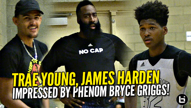 James Harden & Trae Young IMPRESSED By Phenom Bryce Griggs vs Peach Jam 16U Champs Woodz Elite!