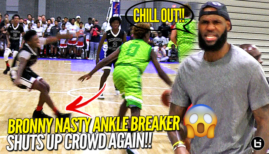 Lebron James Watches Bronny Jr. BREAKS Defender's Ankles After Crowd Chants OVERRATED AGAIN!!