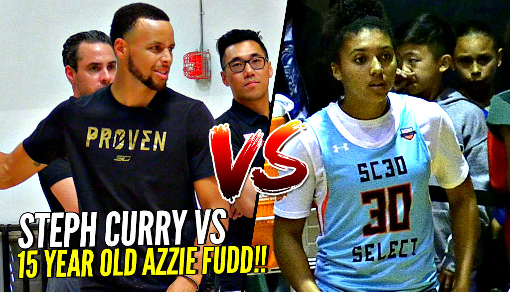Steph Curry vs 15 Year Old Azzie Fudd!!! Female Hooper Beat ALL THE BOYS Then Challenges Steph!
