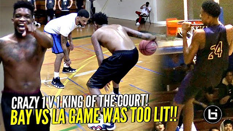 OSN KILLS IT in CRAZY 1 V 1 King of The Court!! Bay vs LA Game Was CRAZY!!! Mobley Bros SHOW OUT!!