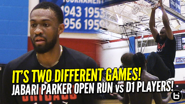 Jabari Parker & Pros Showing Out vs College Joes! Chicago Open Run Highlights!