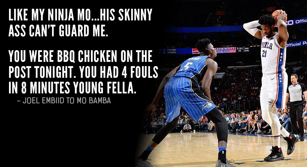 Joel Embiid Welcomed Mo Bamba To The League Then Roasted Him On Instagram