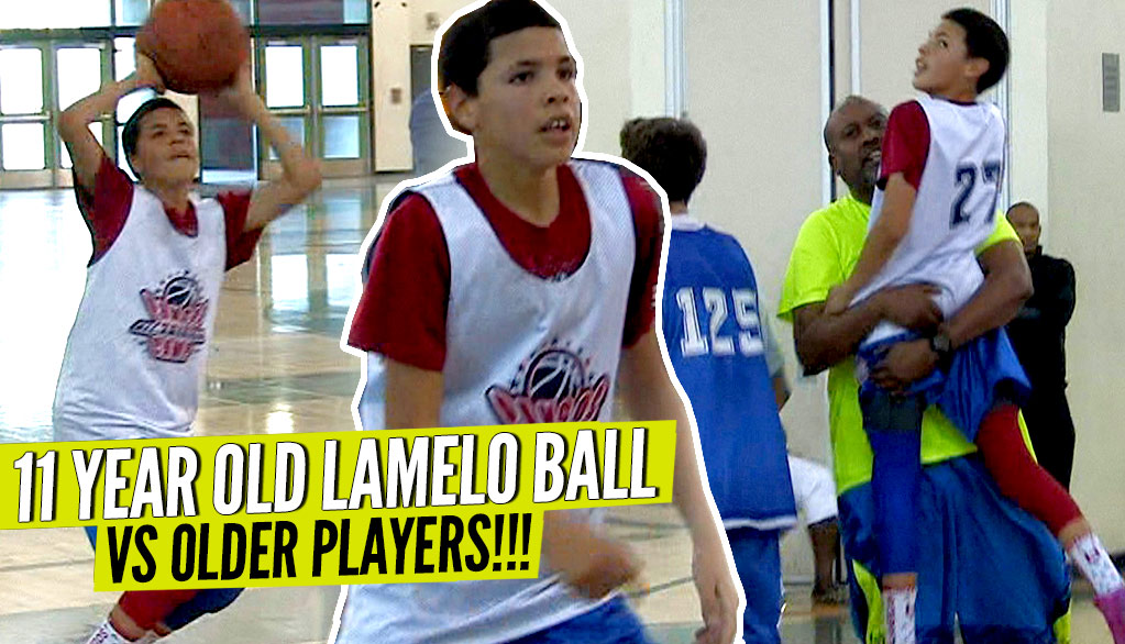 LaMelo Ball 11 Years Old BALLING vs OLDER KIDS!! Hits CRAZY GAME WINNER!!! So Much Confidence!