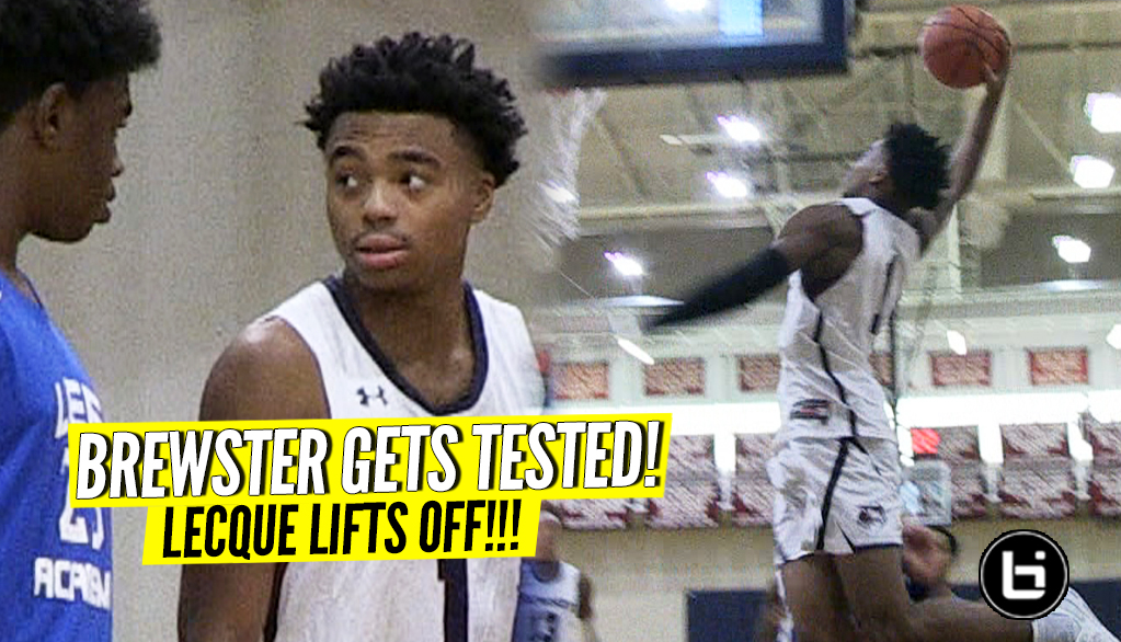 Jalen Lecque and Brewster Academy Face Toughest Test! Lecque Lifts Off on Home Court!