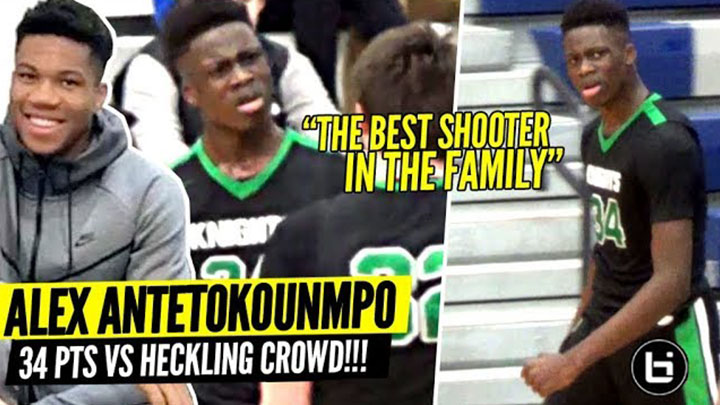 Giannis' Lil Bro Alex Antetokounmpo 34 Pts vs Heckling Crowd! The BEST Shooter In The Family!?