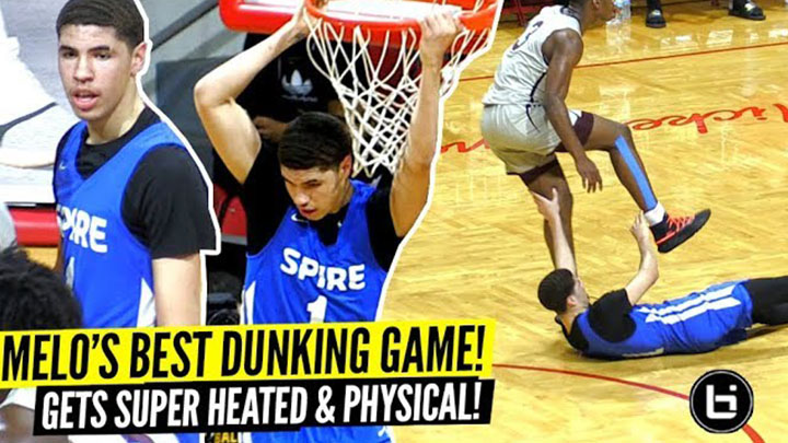 LaMelo Ball's BEST DUNKING Game Gets SUPER HEATED vs Ranked PG!! Trash Talkin' & Gets PHYSICAL!!