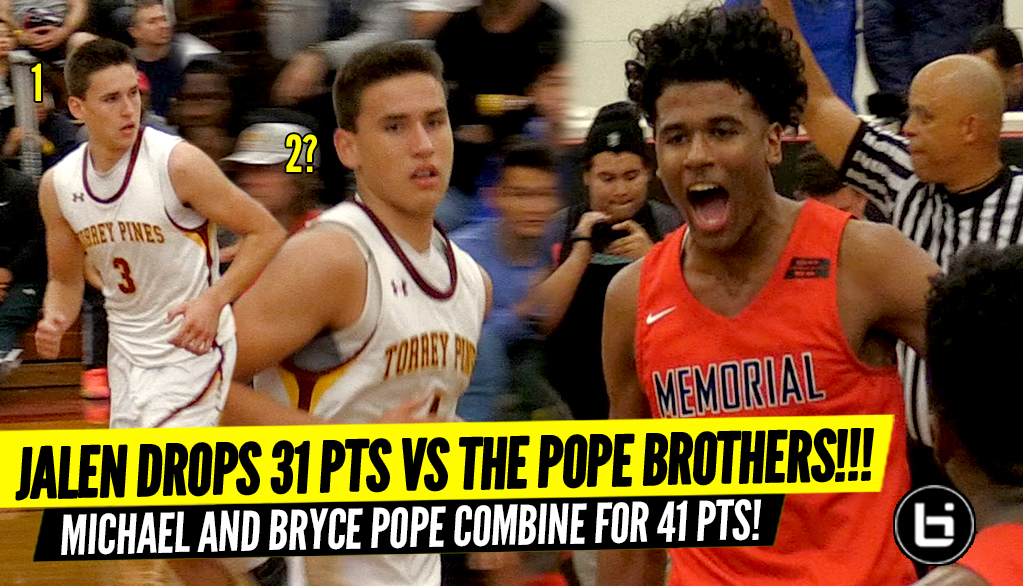 Jalen Green Put Up 31 Points While Holding Off The Pope Brothers 41 Points!!