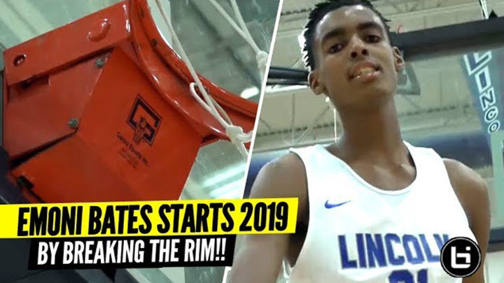#1 9th Grader BREAKS THE RIM On Dunk!! Emoni Bates First Game of 2019!!!