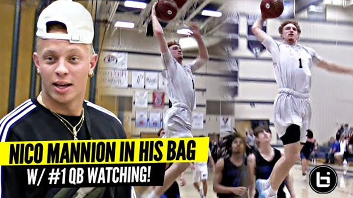 Nico Mannion In His BAG w/ #1 QB Watching!! Near Triple Double! Marcus Libman Goes STEPH MODE!