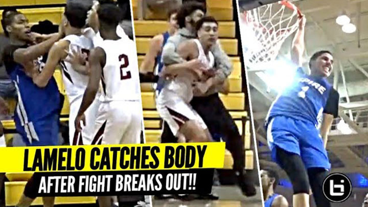 LaMelo Ball SNAPS After FIGHT Breaks Out!! BODIES Defender & CRAZY DUNKS!!