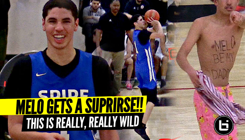 LaMelo Ball Surprised by Shirtless Fanboy! 