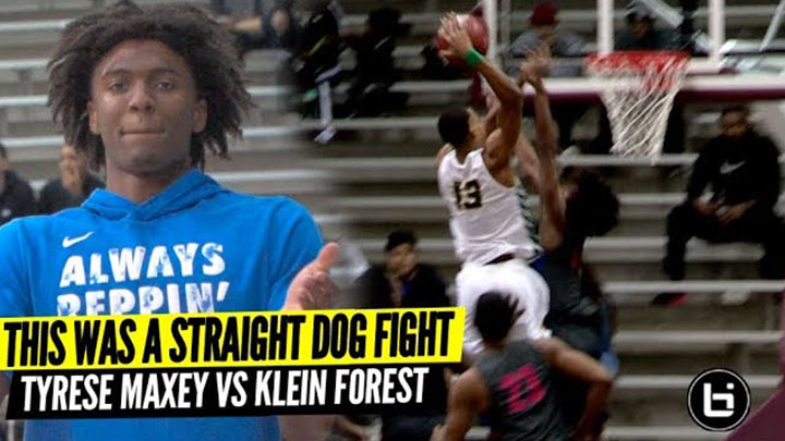 THIS WAS A STRAIGHT DOG FIGHT! Tyrese Maxey Vs Klein Forest Rd 5 Playoff Game