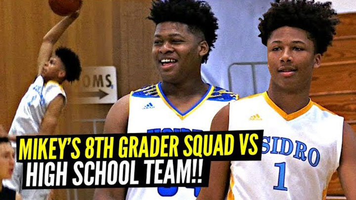 Mikey Williams, 7ft Jahzare Jackson & Their 8th Grade Team Beat High School Varsity Squad!