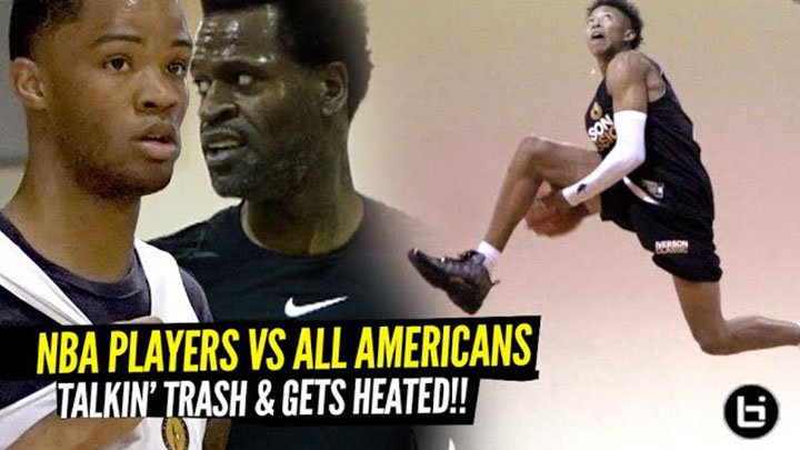 High School All-Americans vs NBA Players Got HEATED at Iverson Classic!