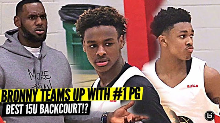 Bronny James Teamed Up with #1 PG Dior Johnson For a BLOWOUT!!