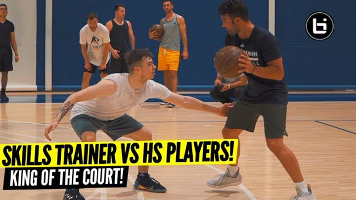 Skills Trainers Take on High School Players 2v2 King of the Court!