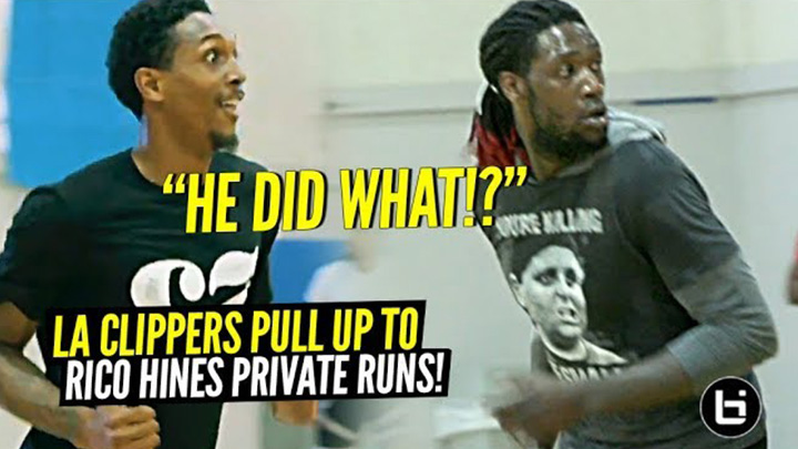 LA Clippers Squad PULLED UP To Rico Hines Private Runs! Lou Williams CAN'T MISS!