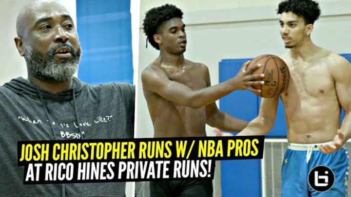Josh Christopher Teams Up w/ NBA Players & SHOWS OUT at Rico Hines Private Runs!!