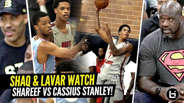Shaq & Lavar Watch Shareef O'Neal vs Cassius Stanley GO AT IT at Drew League!