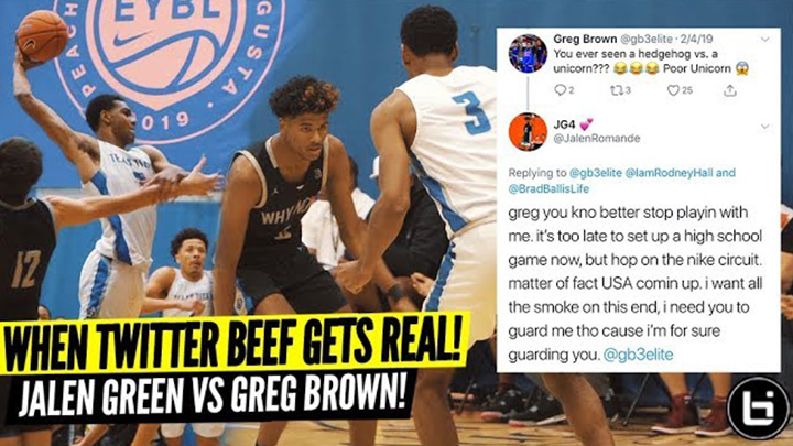 Basketball Twitter Beef Got Real! Jalen Green vs Greg Brown!