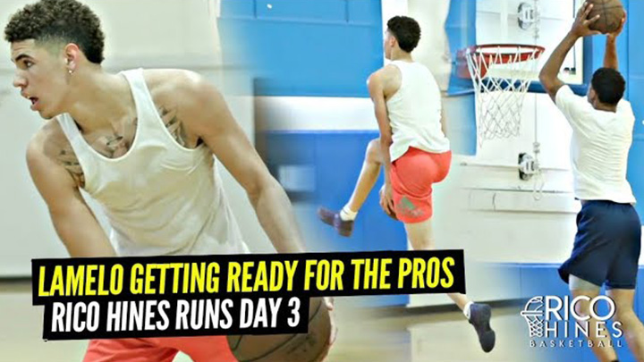 LaMelo Ball Is READY For The Pros!! Teams Up w/ NBA Veterans at Rico Hines Private Runs!!