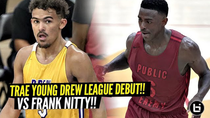 Trae Young Drops 31 Points & GOES AT IT vs Frank Nitty at the Drew League!! Montrezl Harrell Drops 46!!