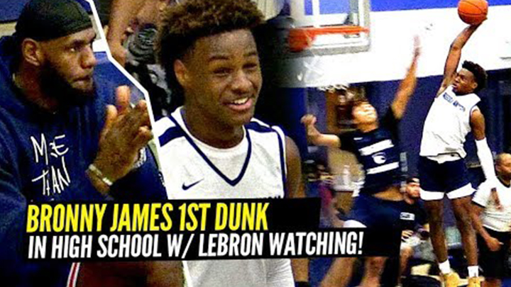 Bronny James has poster dunk, and LeBron James loves it