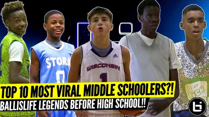 TOP 10 Most Viral MIDDLE SCHOOLERS in Ballislife History! Basketball YOUTUBE LEGENDS!